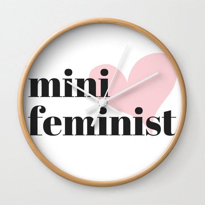 Mini Feminist Wall Clock