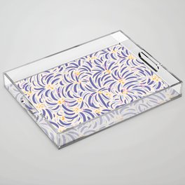 Powerful and floral pattern invers Acrylic Tray