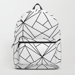 Black and White Geometric Pattern Backpack