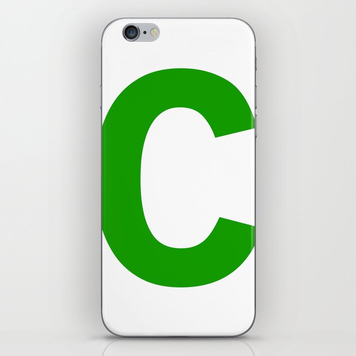 Letter C (Green & White) iPhone Skin