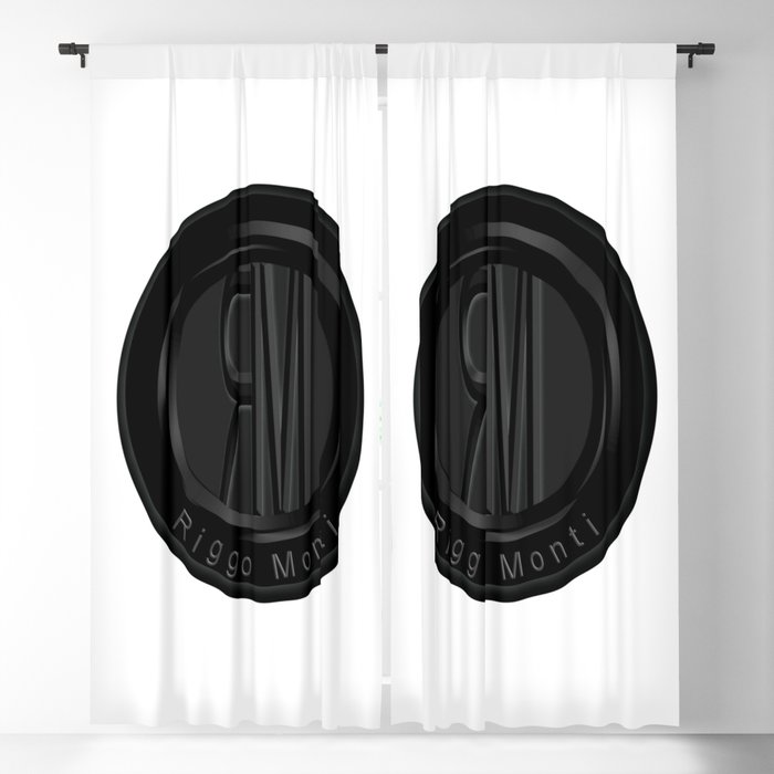 Riggo Monti Design #2 - Riggo Emblem (Wht. Bkgrnd.) Blackout Curtain
