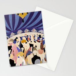 Dancing couples in jazz age nightclub Stationery Card