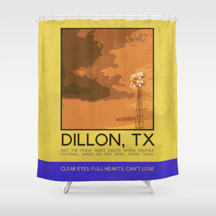 Silver Screen Tourism: DILLON, TX / FRIDAY NIGHT LIGHTS Shower Curtain