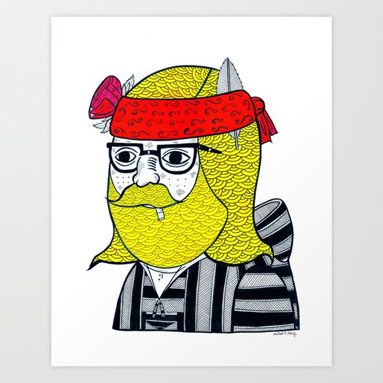 DRUG RUG PORTRAIT #1 Art Print
