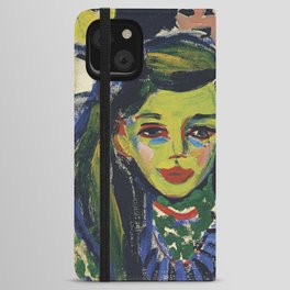 Ernst Ludwig Kirchner - Fränzi in front of a Carved Chair iPhone Wallet Case