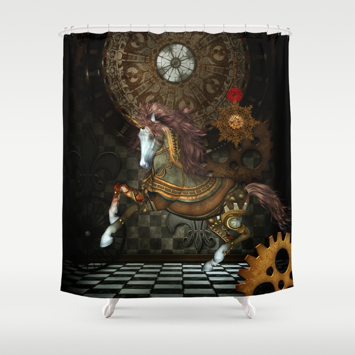 Steampunk Mystical Steampunk Unicorn Shower Curtain By Nicky2342 Society6 Get 5% in rewards with club o! society6