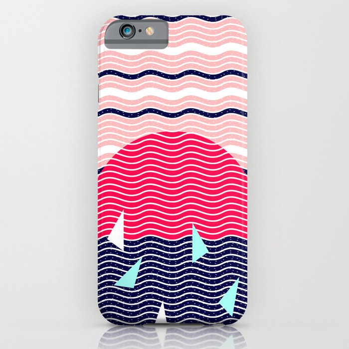 Hello Ocean Sunset Waves iPhone Case