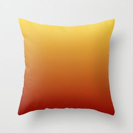 OMBRE RUST YELLOW COLOR Throw Pillow