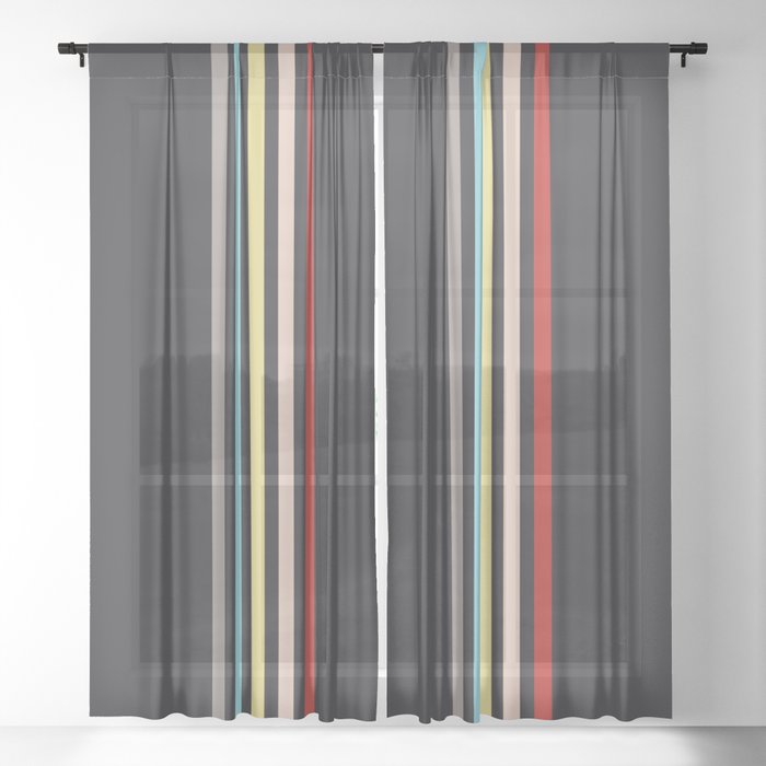 Classic Retro Stripes - Edimmu Sheer Curtain