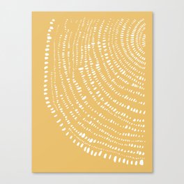Tree Rings No 1 Line Art in Yellow Canvas Print