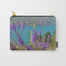 New Zealand Photography - Purple Toadflax By The Blue Water Carry-All Pouch