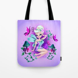 Garden Fairy on Purple Tote Bag