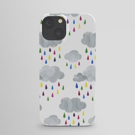 Rainbow Rain Clouds iPhone Case