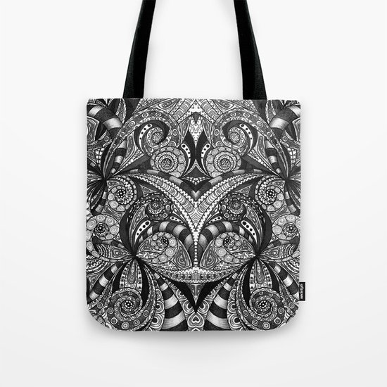 Drawing Floral Zentangle G6B Tote Bag