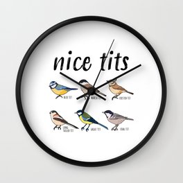 Bird watching Funny "nice tits" Gift Wall Clock