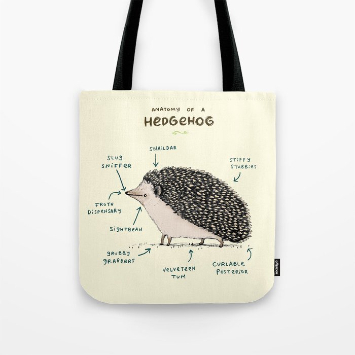 Anatomy of a Hedgehog Tote Bag
