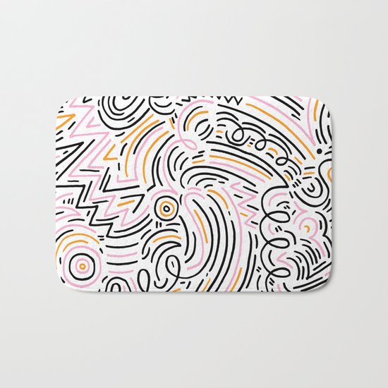 squiggle wiggles Bath Mat