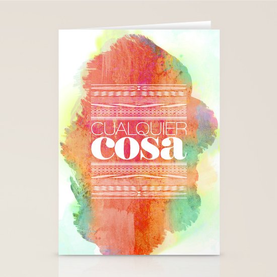 Cualquier cosa Stationery Cards