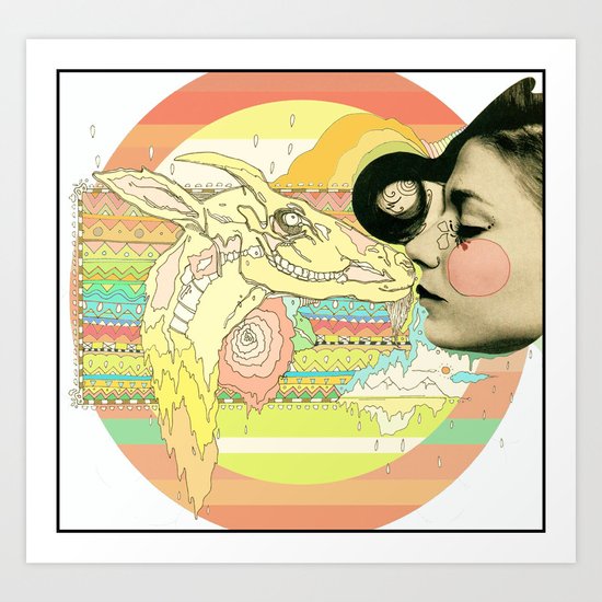 luv el chivo, la cabra Art Print