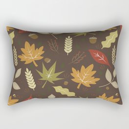 Brown Autumn Leaves  Rectangular Pillow