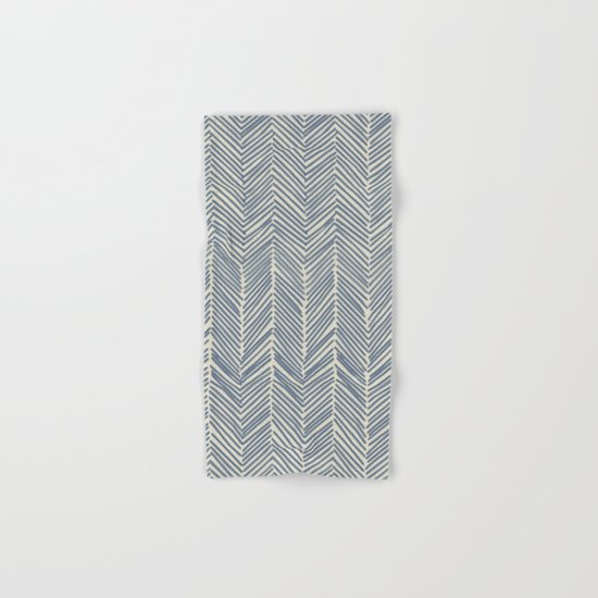 Freeform Arrows in navy Hand & Bath Towel