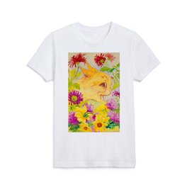 Cat Among the Flowers by Louis Wain Kids T Shirt