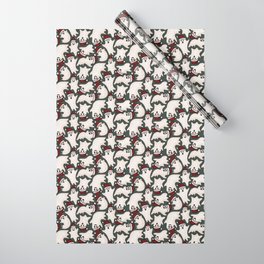 Spooky Santa Boos Wrapping Paper | Santa, Textured, Repeat, Festive, Cute, Drawing, Digital, Christmas, Spooky, Pattern 