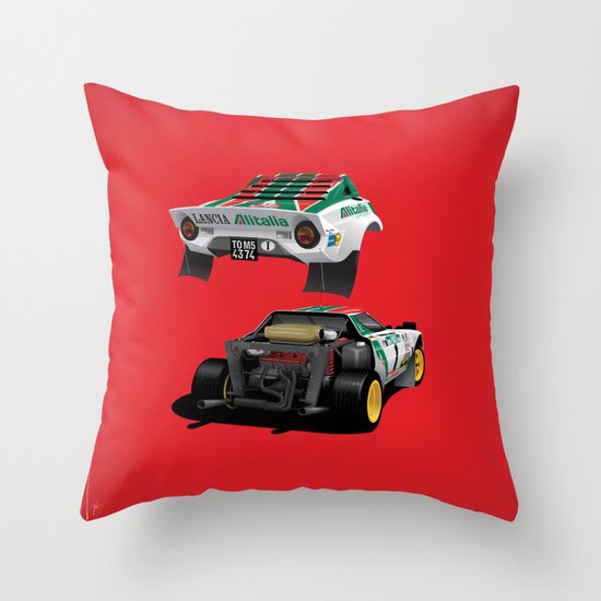Lancia Stratos Throw Pillow