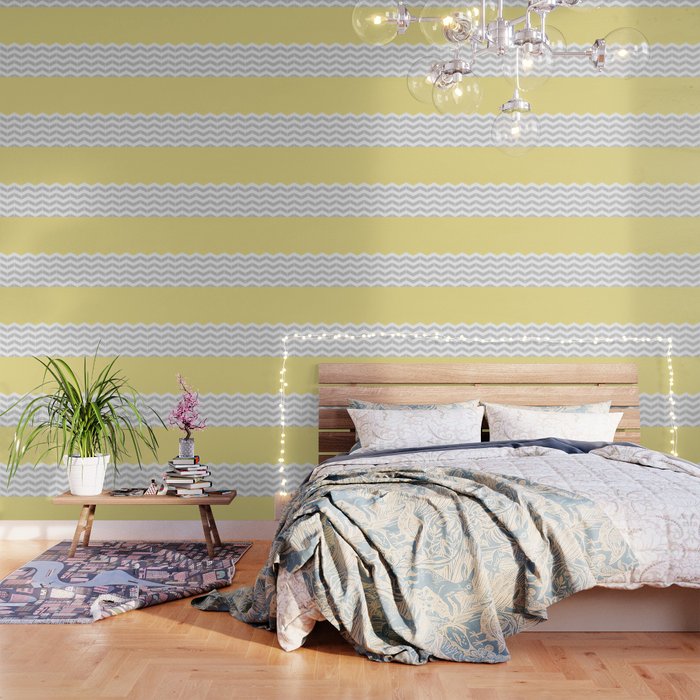 Grey White Yellow Half Chevron Wallpaper By Bluebanana Society6 Zig zag grey background patterned pattern chevron trendy gray 4k resolution wallpapers modern hd contemporary backgrounds geometric stripes yellow downloads. society6