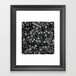 Black dice Framed Art Print