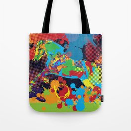 Horse and colors Tote Bag