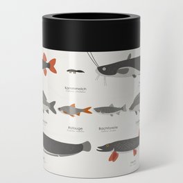 Water Animals and Fish Chart Guide Can Cooler