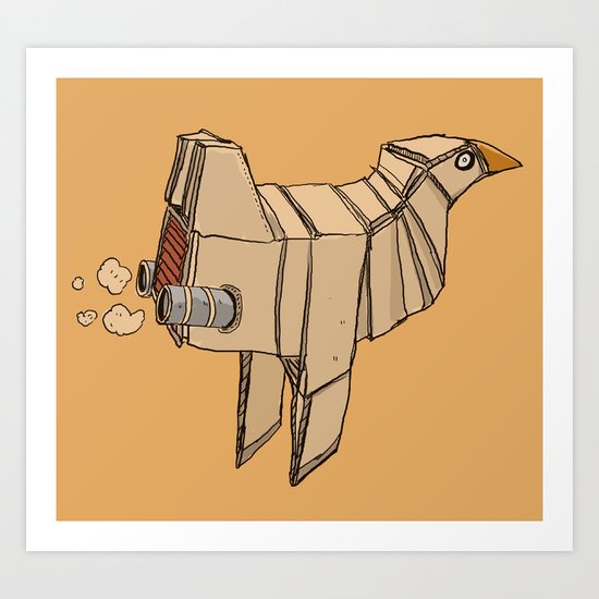 Space Chicken Art Print