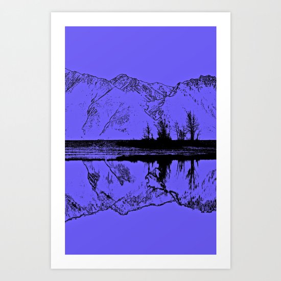 Knik River Mts. Pop Art - 1 Art Print