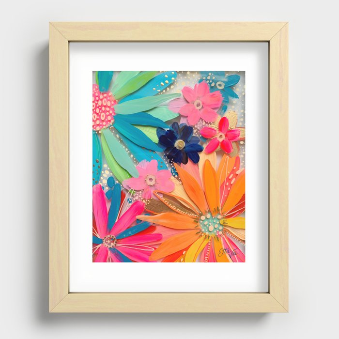 EttaVee Glass Flower No.1 Recessed Framed Print