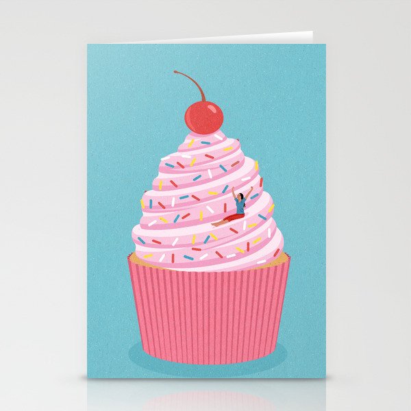 Cupcake slide Stationery Cards