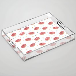 Cute Doughnut Print Seamless Pattern Acrylic Tray