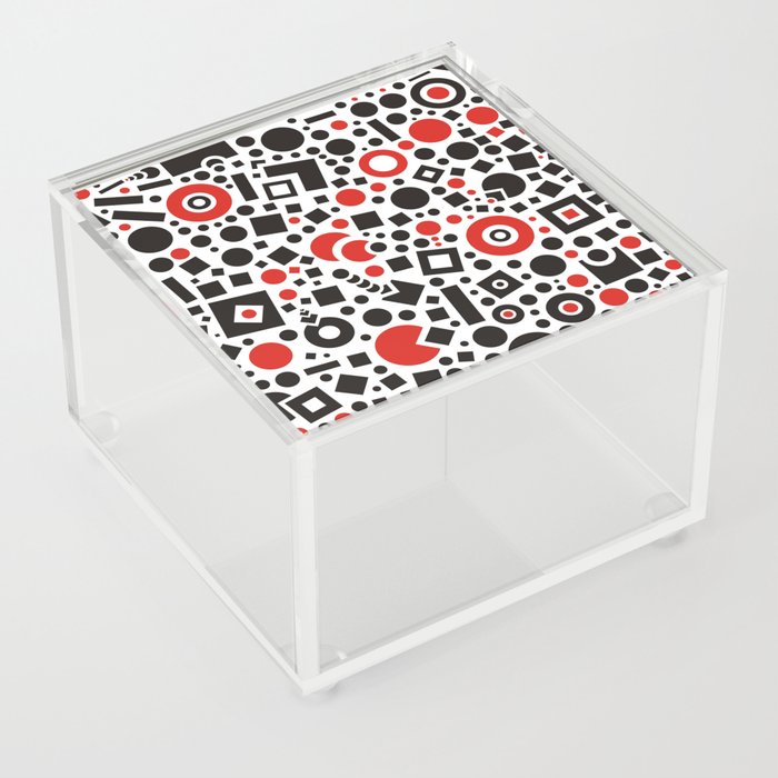 Squares Pattern Design Acrylic Box