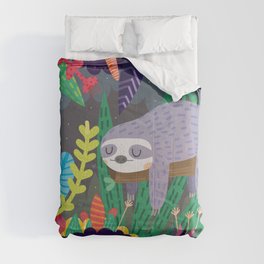 Sloth in nature Comforter