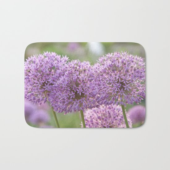 Purple Dream - Allium Globemaster #1 #decor #art #society6 Bath Mat