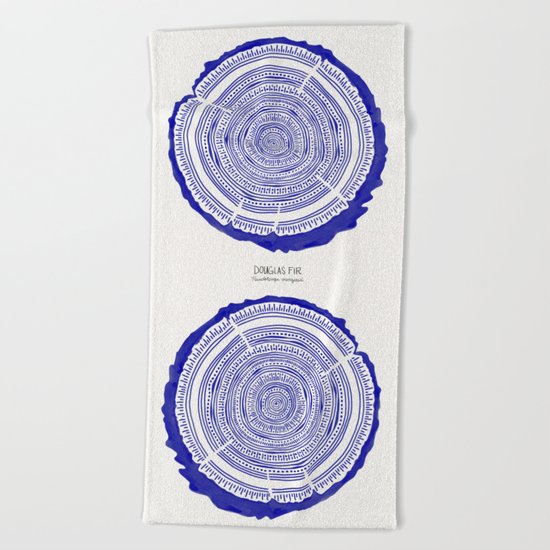 Douglas Fir – Navy Beach Towel
