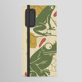 Green Happy Frogs Android Wallet Case