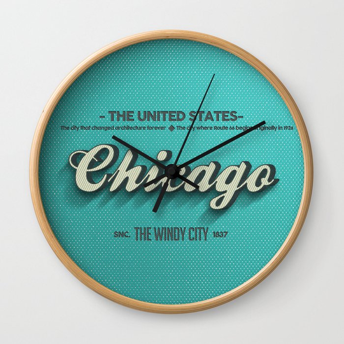 Vintage Chicago Wall Clock