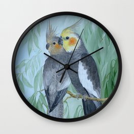 Cockatiels Wall Clock
