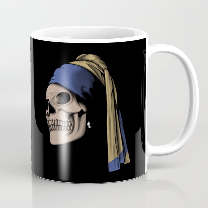 The Skull with a Pearl Earring Coffee Mug
