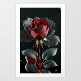 Red rose Art Print
