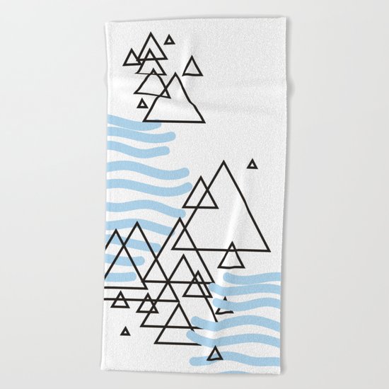 Ocean Mountains Island Beach Towel