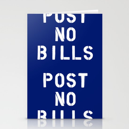 POST NO BILLS Stationery Cards