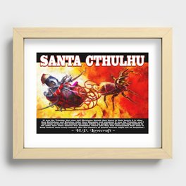 SANTA CTHULHU Recessed Framed Print