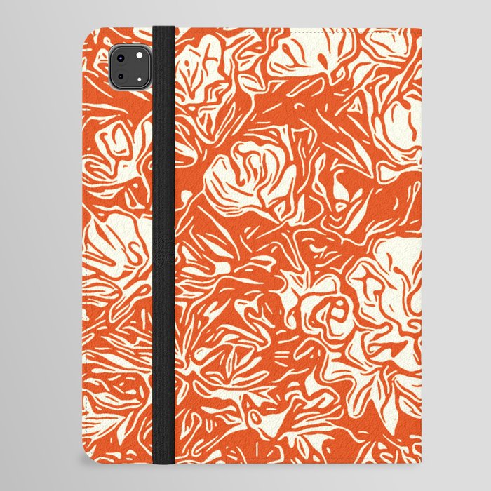 Orange and White No2 art and home decor iPad Folio Case